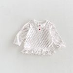 【80-130】長袖トップス 女の子 丸襟 フリル かわいい - 画像 (10)