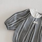 【66-90】ロンパース ベビー 襟付き チェック - 画像 (6)