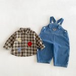 【80-130】シャツorサロペット 男の子 ワンプリント デニム - 画像 (10)