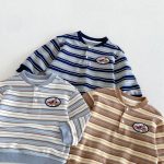 【80-130】長袖Tシャツ 男の子 ボーダー ワッペン - 画像 (12)