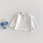【73-100】 サロペットorロンT ベビー チェック 刺繍襟 - 画像 (4)