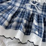 【66-90】ロンパース ベビー レース フリル襟 フラワー刺繍 - 画像 (8)