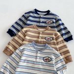 【80-130】長袖Tシャツ 男の子 ボーダー ワッペン - 画像 (13)