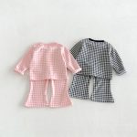 【66-90】セットアップ ベビー レトロ チェック - 画像 (7)