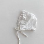 【66-100】ロンパース&帽子 ベビー 蝶結び レース - 画像 (6)