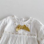 【66-100】ロンパース&帽子 ベビー 蝶結び レース - 画像 (10)