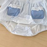 【66-90】ロンパース ベビー フリル襟 ストライプ - 画像 (11)