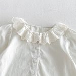 【66-90】サロペットロンパース&レース襟シャツ ベビー チェック - 画像 (9)