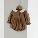 【66-100】ロンパース ベビー ドット 小花柄 - 画像 (13)