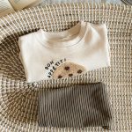 【66-100】セットアップ ベビー 刺繍 ボーダー トレーナー レギンス - 画像 (19)