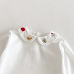 【73-100】 サロペットorロンT ベビー チェック 刺繍襟 - 画像 (10)