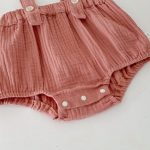 【80-90】ロンパース ベビー リボン結び 小花柄 - 画像 (13)