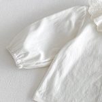 【66-90】サロペットロンパース&レース襟シャツ ベビー チェック - 画像 (10)