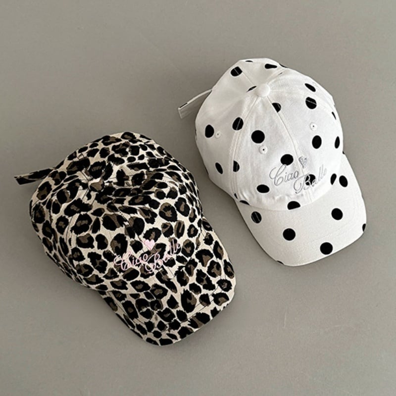 18dea79ae1b1eede91d6aade8a7434d1.jpg 【GOODS】キャップ 親子コーデ ドット柄 レオパード柄 ベースボール - 画像 (1)