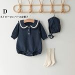 【66-90】ロンパース ベビー 折り襟 カジュアル - 画像 (5)