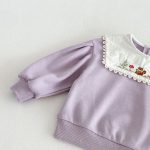 【80-130】セットアップ 女の子 刺繍 スクエアネック - 画像 (12)