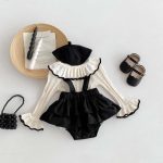 【73-100】ブラウスorサロペット ベビー 可愛い フリル襟