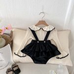 【73-100】ブラウスorサロペット ベビー 可愛い フリル襟 - 画像 (5)