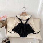 【73-100】ブラウスorサロペット ベビー 可愛い フリル襟 - 画像 (4)