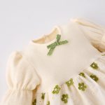 【66-100】ロンパー ベビー 刺繡 プリンセス風 - 画像 (6)