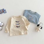 【73-120】長袖Tシャツ キッズ 犬柄 ワッペン ゆったり - 画像 (10)