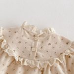 【66-100】ロンパース ベビー 小花柄 フリル襟 - 画像 (15)
