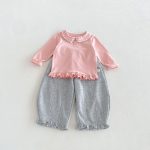【80-130】長袖トップス 女の子 丸襟 フリル かわいい - 画像 (18)