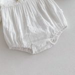 【66-100】ロンパース&帽子 ベビー 蝶結び レース - 画像 (13)