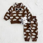 【80-120】セットアップ ベビー プリント ジップアップ ハイネック - 画像 (8)