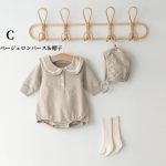 【66-90】ロンパース ベビー 折り襟 カジュアル - 画像 (6)