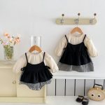 【66-120】ロンパースorワンピース ベビー キャミ格子柄 - 画像 (9)