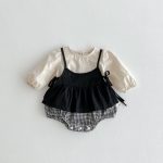 【66-120】ロンパースorワンピース ベビー キャミ格子柄 - 画像 (12)