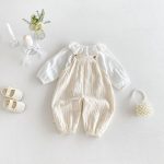 【73-100】サロペットorTシャツ ベビー 柔らか ハート - 画像 (3)
