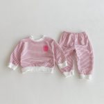 【80-130】セットアップ キッズ にこちゃん ボーダー - 画像 (11)
