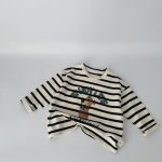 【90-140】長袖Tシャツ 男の子 クマ柄 ボーダー柄 - 画像 (9)