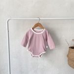 【66-90】ロンパース ベビー バイカラー くま ワッペン - 画像 (7)