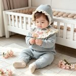 【66-90】オールインワン＆帽子 ベビー フリル襟 3色選べる - 画像 (3)