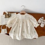 【73-110】ロンパースorワンピース ベビー 姉妹服 刺繍 - 画像 (5)