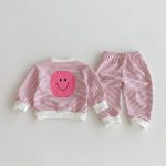 【80-130】セットアップ キッズ にこちゃん ボーダー - 画像 (12)