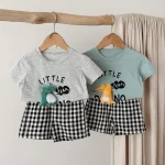 【80-120】セットアップ ベビー 恐竜 プリント かわいい - 画像 (9)