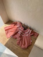 【66-100】ロンパースorワンピース ベビー ダブルフリル ビッグカラー - 画像 (6)
