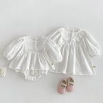 【66-120】ロンパースorワンピース ベビー 姉妹服 可愛い - 画像 (2)