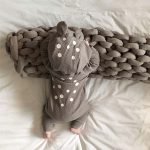 【66-90】ロンパース ベビー 鹿の子デザイン ジップアップ 2色選べる - 画像 (5)