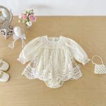 【66-90】ロンパース ベビー プリンセス レース - 画像 (9)