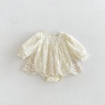 【66-90】ロンパース ベビー プリンセス レース - 画像 (4)