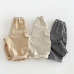 【80-130】パンツ ベビー ポケット付き ロング 無地 - 画像 (15)