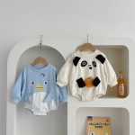 【66-90】ロンパース ベビー ペンギン かわいい