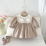 【73-110】ワンピース ベビー レトロ 刺繡 - 画像 (3)