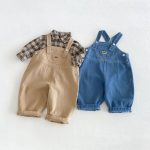 【80-130】シャツorサロペット 男の子 ワンプリント デニム - 画像 (6)
