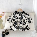 【73-110】ワンピース ベビー レトロ 花柄 - 画像 (4)